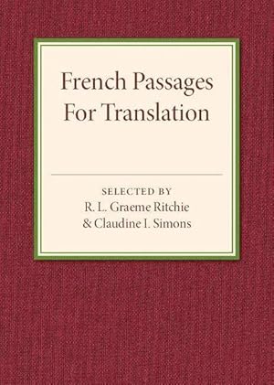 Bild des Verk�ufers f�r French Passages for Translation zum Verkauf von preigu