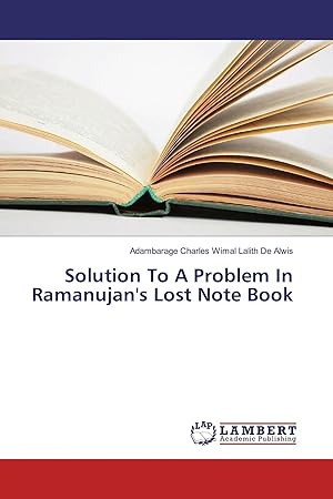 Imagen del vendedor de Solution To A Problem In Ramanujan's Lost Note Book a la venta por preigu