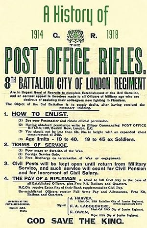 Immagine del venditore per History of the Post Office Rifles, 8th Battalion City of London Regiment 1914 to 1918 venduto da preigu