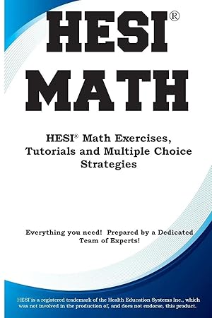 Seller image for HESI Math | HESI� Math Exercises, Tutorials and Multiple Choice Strategies for sale by preigu