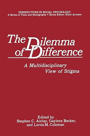 Seller image for The Dilemma of Difference | A Multidisciplinary View of Stigma for sale by preigu