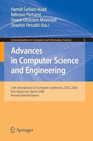 Imagen del vendedor de Advances in Computer Science and Engineering | 13th International CSI Computer Conference, CSICC 2008 Kish Island, Iran, March 9-11, 2008 Revised Selected Papers a la venta por preigu