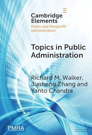Imagen del vendedor de Topics in Public Administration a la venta por preigu