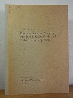Imagen del vendedor de Beobachtungen und Versuche zum Bildnis Kaiser Friedrichs I. Barbarossa in Cappenberg a la venta por Antiquariat Weber