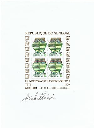 Seller image for Eigenh. Unterschrift auf Briefmarkensatz Republique Du Senegal". for sale by Kotte Autographs GmbH