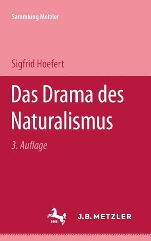 Bild des Verk�ufers f�r Das Drama des Naturalismus (Sammlung Metzler) zum Verkauf von Antiquariat Armebooks