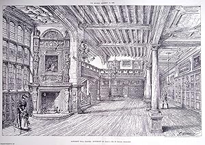 Immagine del venditore per 1895 : Ashorne Hill House, Interior of Hall. E. Goldie, Architect. An original page from The Builder. An Illustrated Weekly Magazine, for the Architect, Engineer, Archaeologist, Constructor, & Art-Lover. venduto da Cosmo Books