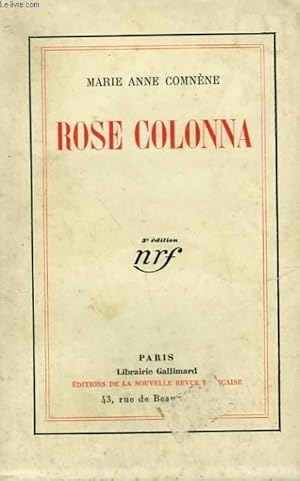 Bild des Verkufers fr ROSE COLONNA. zum Verkauf von Le-Livre