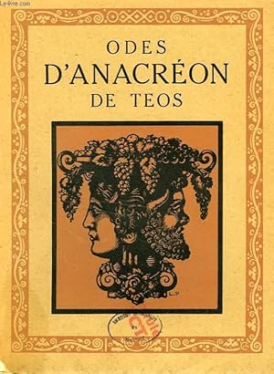 Seller image for ODES, SUIVIES DES IMITATIONS D'ANACREON for sale by Le-Livre