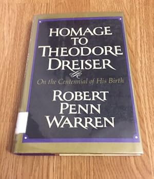 Imagen del vendedor de Homage to Theodore Dreiser On the Centennial of His Birth a la venta por Linden Avenue Books