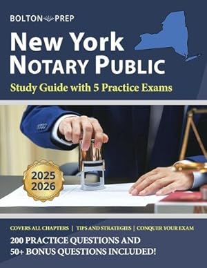Seller image for New York Notary Public Study Guide with 5 Practice Exams for sale by Rarewaves.com UK