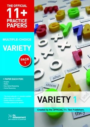 Seller image for 11+ Practice Papers, Variety Pack 1, Multiple Choice: English Test 1, Maths Test 1, Verbal Reasoning Test 1, Non-Verbal Reasoning Test 1 (The Official 11+ Practice Papers) for sale by WeBuyBooks