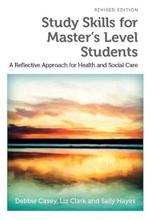 Imagen del vendedor de Study Skills for Master's Level Students - A Reflective Approach for Health and Social Care a la venta por WeBuyBooks