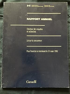 Immagine del venditore per Annual Report 90-91, Consumer and Corporate Canada / Rapport annuel,90-91, Consommation et Affairs commerciales Canada venduto da Claudine Bouvier