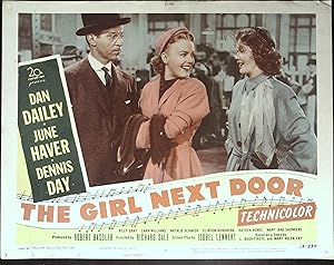 Seller image for The Girl Next Door Lobby Card #8 1953 June Haver & Cara Williams! for sale by AcornBooksNH