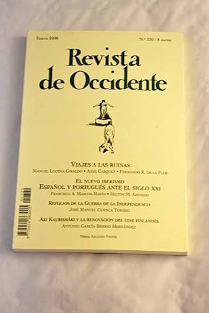 Bild des Verk�ufers f�r Revista de Occidente, A�o 2008, n� 320:: Vivir las ruinas (presentaci�n) / Pompeya en otros mundos. Del "Gran Tour" a las expediciones ilustradas en busca de las antig�edades mexicanas; �Oriente en las ruinas o las ruinas de Occidente? Pastor Servando Obligado, camino de Baalbek; Paisajes para despu�s de una batalla; El espa�ol y c�mo lleg� a serlo; El portugu�s hoy; Consecuencias de la Guerra de la Independencia (un apunte); Kaurism�ki et Co. : la revoluci�n del cine finland�s contempor�neo; Cuatro poemas.; Tout va bien. (Reflexiones sobre la cr�tica).; Viaje e ilustraci�n entre Espa�a y Oriente Pr�ximo zum Verkauf von Alcan� Libros