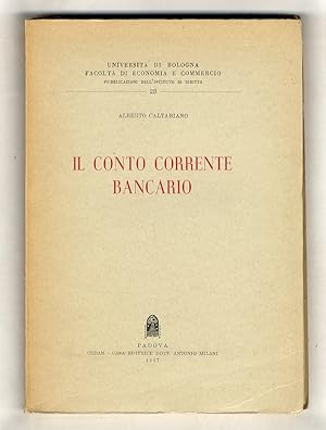 Von der Verkäuferin bzw. dem Verkäufer bereitgestelltes Bild für Il conto corrente bancario. zum Verkauf durch Libreria Oreste Gozzini snc