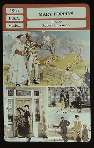 Immagine del venditore per Mary Poppins Movie Minutes 5 x 8 Film Card 1964 France, Walt Disney, ultra rare! venduto da AcornBooksNH