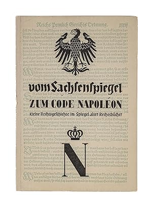 Von der Verkäuferin bzw. dem Verkäufer bereitgestelltes Bild für Vom Sachsenspiegel zum Code Napoleon, Kleine Rechtsgeschichte. zum Verkauf durch The Lawbook Exchange, Ltd., ABAA  ILAB