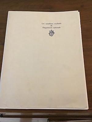 Les caractères exclusifs de l?imprimerie Nationale/ 7 documentations commerciales imprimées sur d...