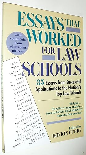 Seller image for Essays That Worked for Law School: 35 Essays from Successful Applications to the Nation's Top Law Schools for sale by Blue Vase Books