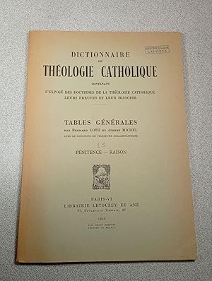 Seller image for Dictionnaire de Th�ologie Catholique - 15 P�n - Rai for sale by D�mons & Merveilles