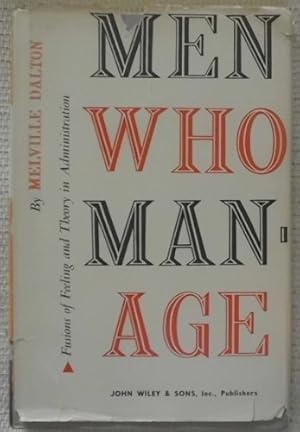 Image du vendeur pour Men Who Manage mis en vente par -OnTimeBooks-