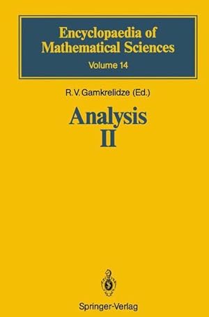 Bild des Verk�ufers f�r Analysis II: Convex Analysis and Approximation Theory (Encyclopaedia of Mathematical Sciences, 14) zum Verkauf von Antiquariat Bernhardt