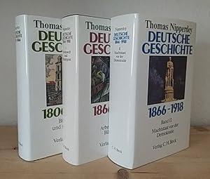 Von der Verkäuferin bzw. dem Verkäufer bereitgestelltes Bild für Deutsche Geschichte. [3 Bände, komplett. - Von Thomas Nipperdey]. - Band 1: 1800-1866. Bürgerwelt und starker Staat. - Band 2: 1866-1918, 1. Band. Arbeitswelt und Bürgergeist. - Band 3: 1866-1918, 2. Band. Machtstaat vor der Demokratie. zum Verkauf durch Antiquariat Kretzer