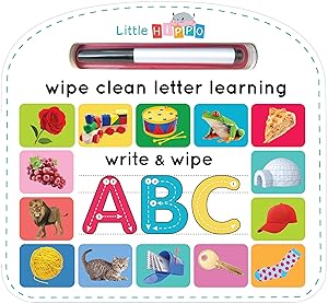 Bild des Verk�ufers f�r Write & Wipe ABC - Children's Novelty Learning Board Book - Wipe Clean - Alphabet - Educational (Wipe Clean First Skills Learning Series: Includes Dry-Erase Marker) zum Verkauf von -OnTimeBooks-