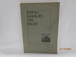 Seller image for Rural Families on Relief for sale by curtis paul books, inc.