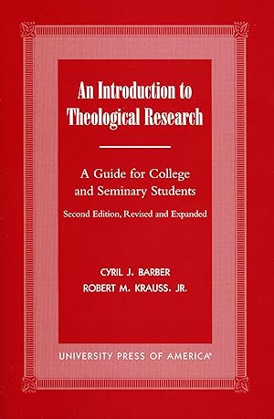 Imagen del vendedor de An Introduction To Theological Research: A Guide for College and Seminary Students a la venta por Goodwill