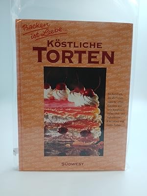 Imagen del vendedor de K�stliche Torten (Backen ist Liebe) [Text und Red.: Die Buchmacher. Fotos: Heino Banderob. Schlussred.: Karin Schanzenbach] a la venta por butzle
