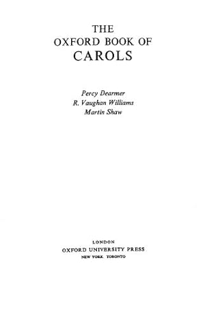 Seller image for The Oxford Book of Carols for sale by WeBuyBooks