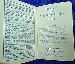 Seller image for The Help Yourself Diary and Memoranda 1935. for sale by Tony Hutchinson