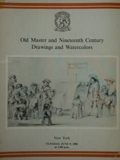 Seller image for Old Master and Nineteenth Century Drawings and Watercolors. New York, Tuesday, June 9, 1981. for sale by EDITORIALE UMBRA SAS