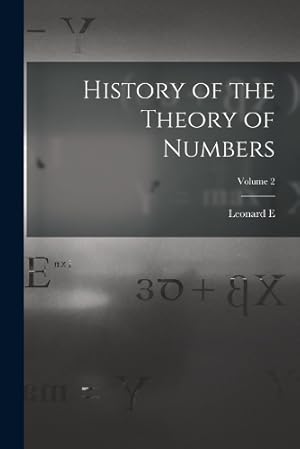 Seller image for History of the Theory of Numbers; Volume 2 for sale by Rarewaves.com UK