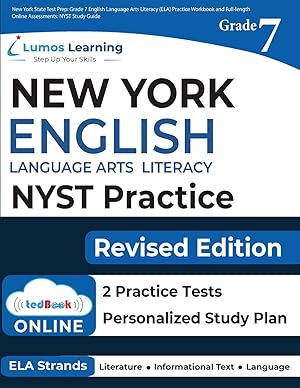 Imagen del vendedor de New York State Test Prep: Grade 7 English Language Arts Literacy (ELA) Practice Workbook and Full-length Online Assessments: NYST Study Guide a la venta por Greenworld Books