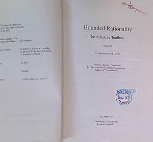 Immagine del venditore per Bounded Rationality: The Adaptive Toolbox. Dahlem Workshop Reports. venduto da books4less (Versandantiquariat Petra Gros GmbH & Co. KG)