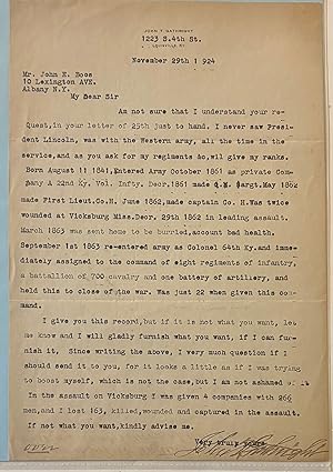 Immagine del venditore per Typed Letter Signed venduto da Argosy Book Store, ABAA, ILAB