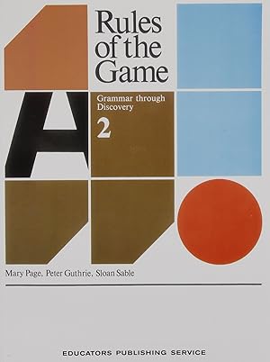 Imagen del vendedor de Rules of the Game 2 a la venta por Zoom Books East