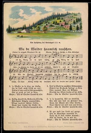 Bild des Verk�ufers f�r Lied-Ansichtskarte Anton G�nther Nr. 30: Spitzberg bei Gottesgab, Wu de Walder haamlich rauschen zum Verkauf von Bartko-Reher