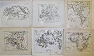 Bild des Verk�ufers f�r Die oestliche und westliche Halbkugel der Erde 1849. Gezeichnet von Leutn. Renner. + Europa. In Stahl gestochen von C. Metzeroth. + Asien 1849. Gzeichnet von Hauptmann Radefeld. + Africa 1850. Entworfen und gezeichnet vn Major Radefeld. + America 1849. zum Verkauf von Antiquariat Martin Barbian & Grund GbR