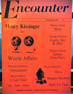 Seller image for Encounter Magazine 1978 November Vol LI No 5 / Henry Kissinger on World Affairs / Mervyn Jones "Five Days By Moonlight" *story) for sale by Shore Books