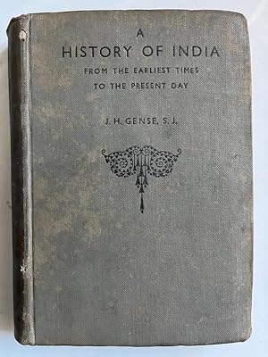 Seller image for A history of India : from the earliest times to the present day for sale by Joseph Burridge Books