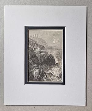 Bild des Verk�ufers f�r Dunstanborough Castle (c.1885 Antique Engraving) zum Verkauf von Maynard & Bradley