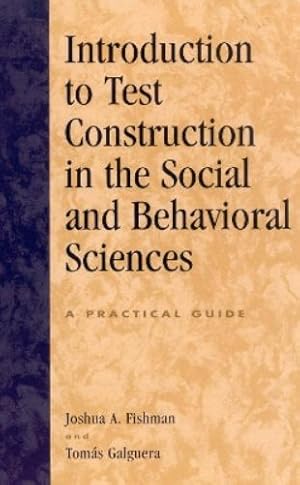 Seller image for Introduction to Test Construction in the Social and Behavioral Sciences for sale by Rarewaves.com USA