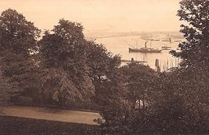 Seller image for Blick von Donner`s Park. Auf die Elbe. Ansichtskarte in br�unlichem Lichtdruck. Ungelaufen. for sale by Antiquariat Heinz Tessin