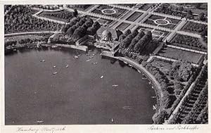 Bild des Verk�ufers f�r Stadtpark. Parksee und Parkkaffee. Luftaufnahme. Ansichtskarte in Photodruck. Ungelaufen. zum Verkauf von Antiquariat Heinz Tessin