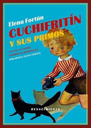 Bild des Verk�ufers f�r Cuchifrit�n y sus primos. Pr�logo de Nuria Capdevila-Arg�elles. Edici�n de Nuria Capdevila-Arg�elles. Cuchifrit�n y sus primos es el segundo de los cuatro libros dedicados al hermano de Celia. Los hermanos G�lvez ya no est�n en Par�s. Se han ido a la costa norte de Espa�a. En una casona no muy lejos de la playa vivir�n un peculiar verano con sus primos Jos� Ram�n y las preciosas mellizas Miss Fly y Pili, acompa�ados por la bondadosa t�a Cecilia. El contraste entre la dulzura y empat�a de Cecilia, quien no puede evitar ser a veces una ni�a m�s e involucrarse en las disparatadas andanzas de los ni�os, y el car�cter gru��n de la t�a Julia y el primo Gerardo, anfitriones de los d�as de playa, queda m�s que patente mientras se suceden las ocurrentes travesuras de los ni�os, con Cuchifrit�n en el centro y pap� y mam� muy lejos. El verano pasa r�pido y el comienzo de curso traslada a los personajes, tras una parada en Valladolid, a la calle Serrano en Madrid, escenario de gran parte de la inf zum Verkauf von Librer�a y Editorial Renacimiento, S.A.